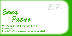 emma patus business card